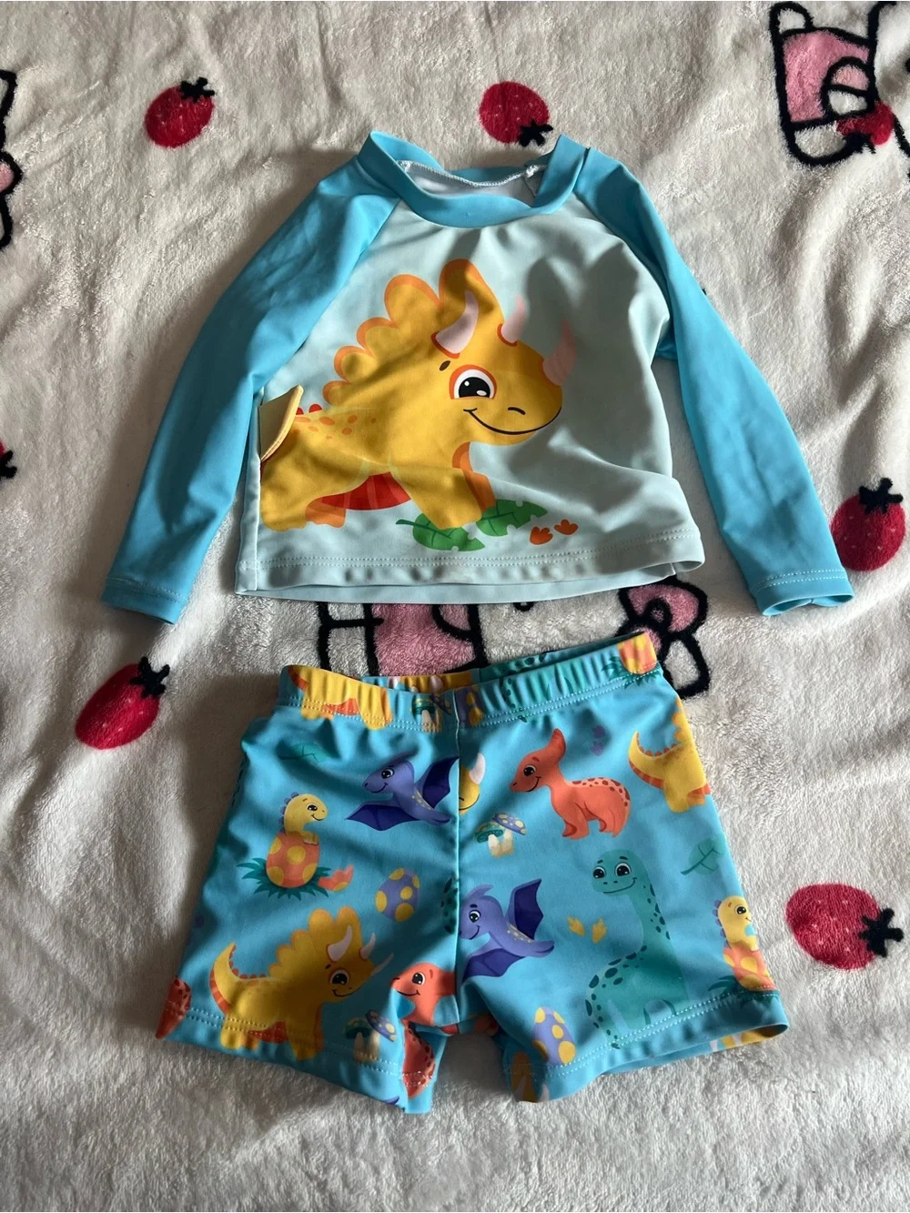 Dinosaur Rash Guard Swim Set - 6-9 months